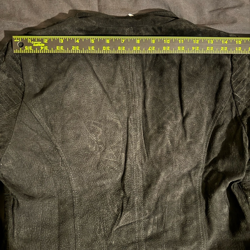 NWT 100% GENUINE SUEDE LEATHER motorcycle style jacket - Picture 7 of 8